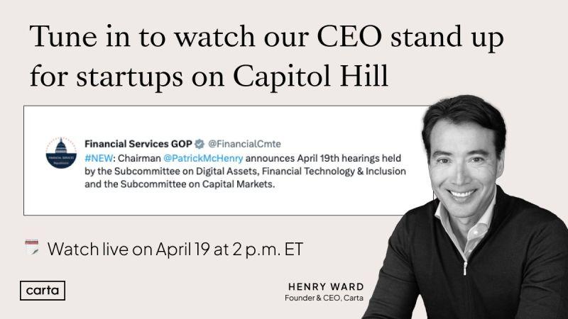 LinkedIn: Carta CEO Testifies Before Congress on Startup Policy