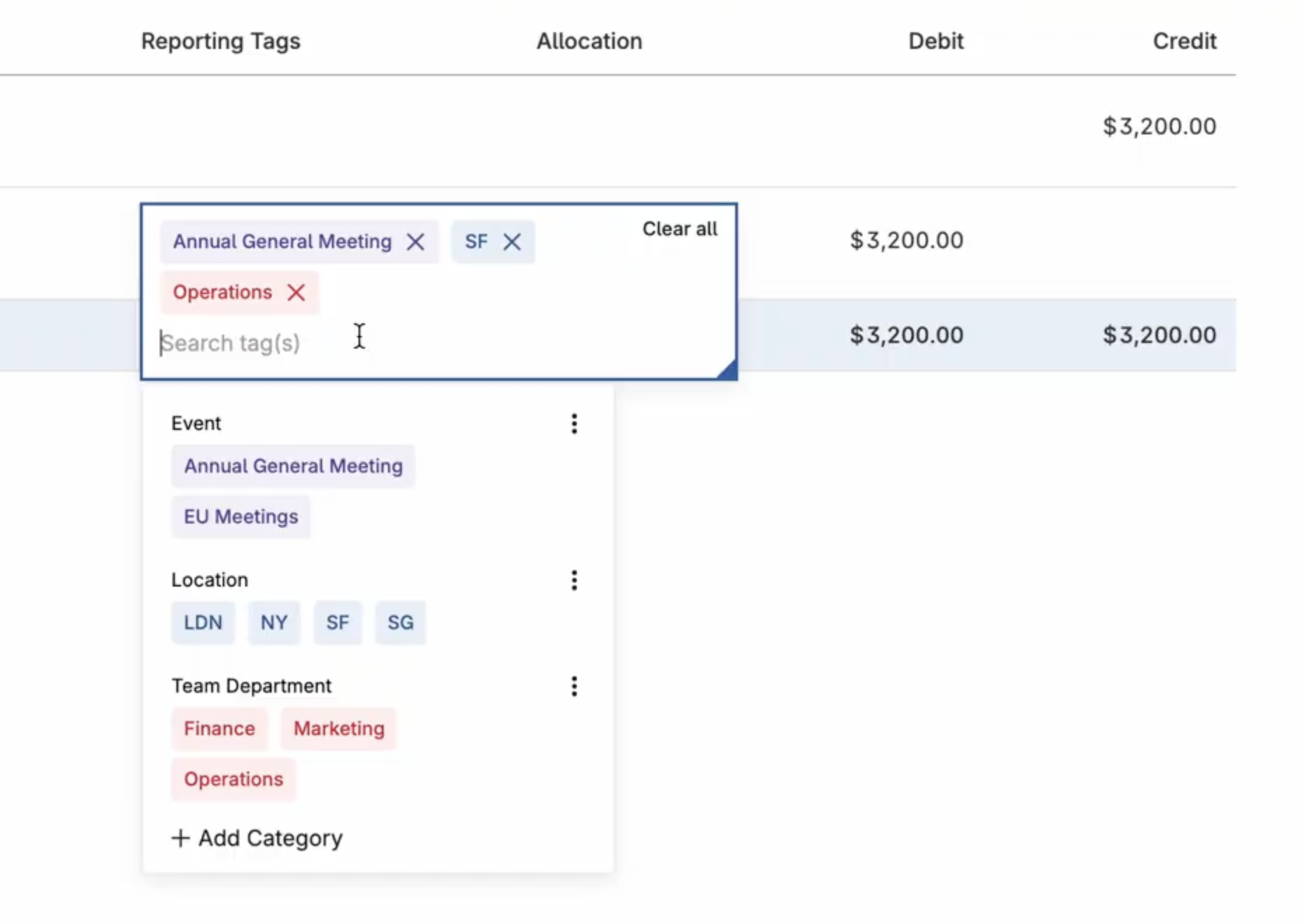 Custom Reporting Tags - Tag Categories