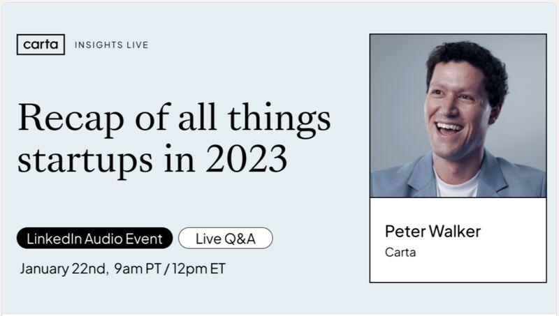 LinkedIn: Audio Only Startup Data Breakdown Monday 9am PT