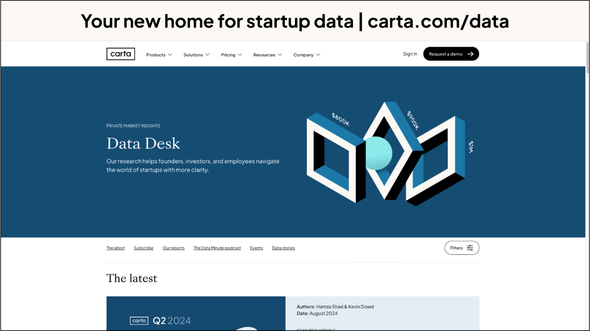 Data Minute: A new home for startup data - Chart