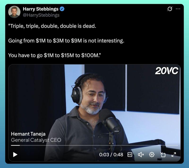 LinkedIn: Going From 1M to 9M ARR Is No Longer Interesting to VCs