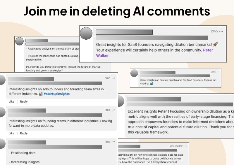 LinkedIn: Movement Now Underway to Delete AI LinkedIn Comments