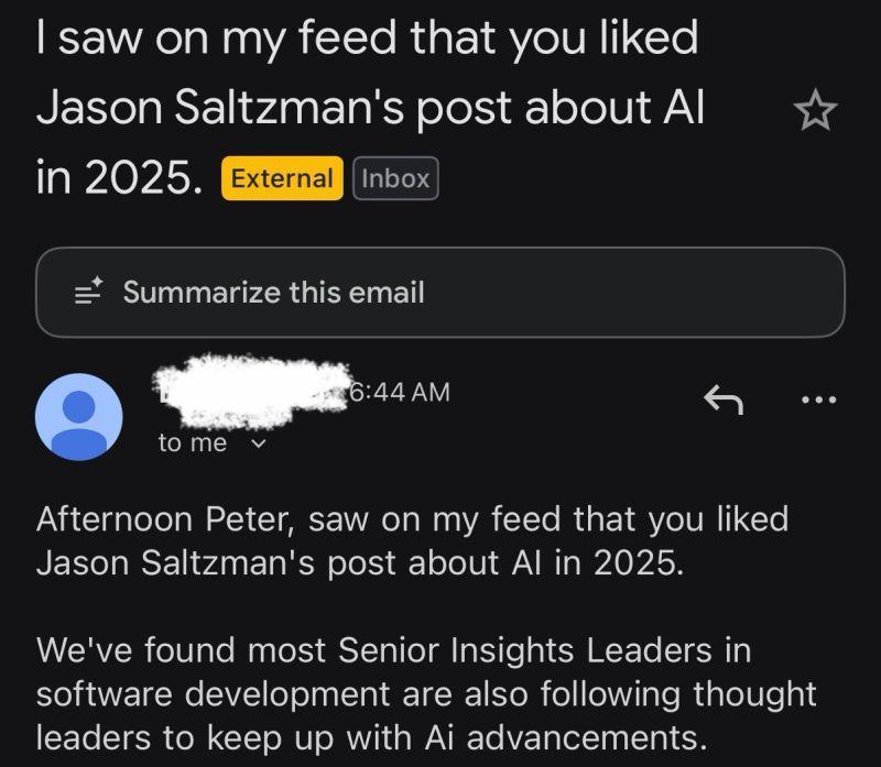 LinkedIn: Cold Outreach Triggered by LinkedIn Reactions Never Works
