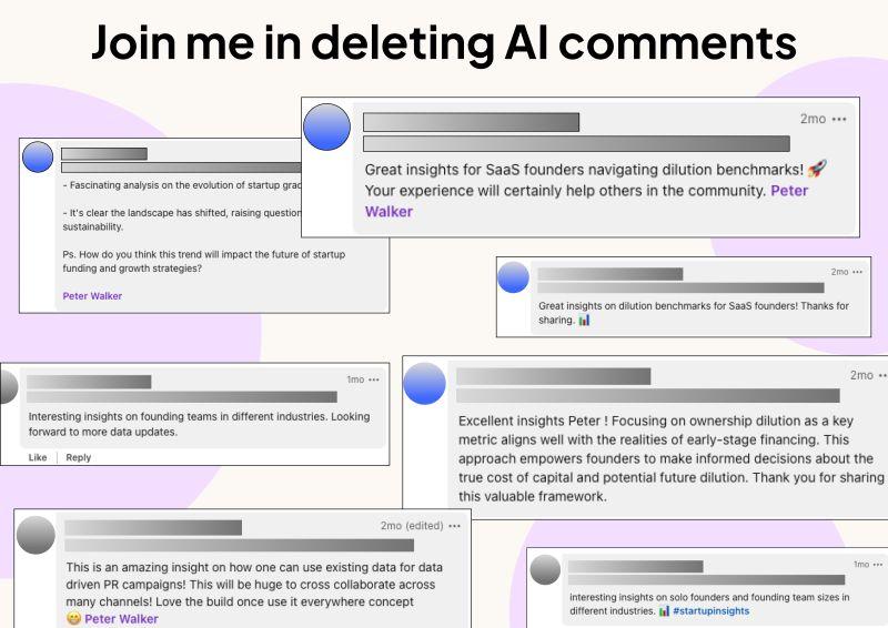 We Now Delete AI Comments When We Find Them
