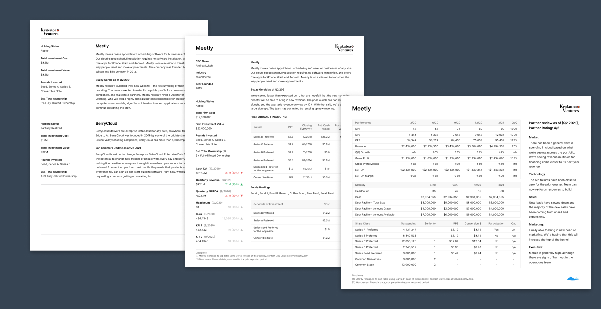 Introducing portfolio company one-pagers from Carta 2