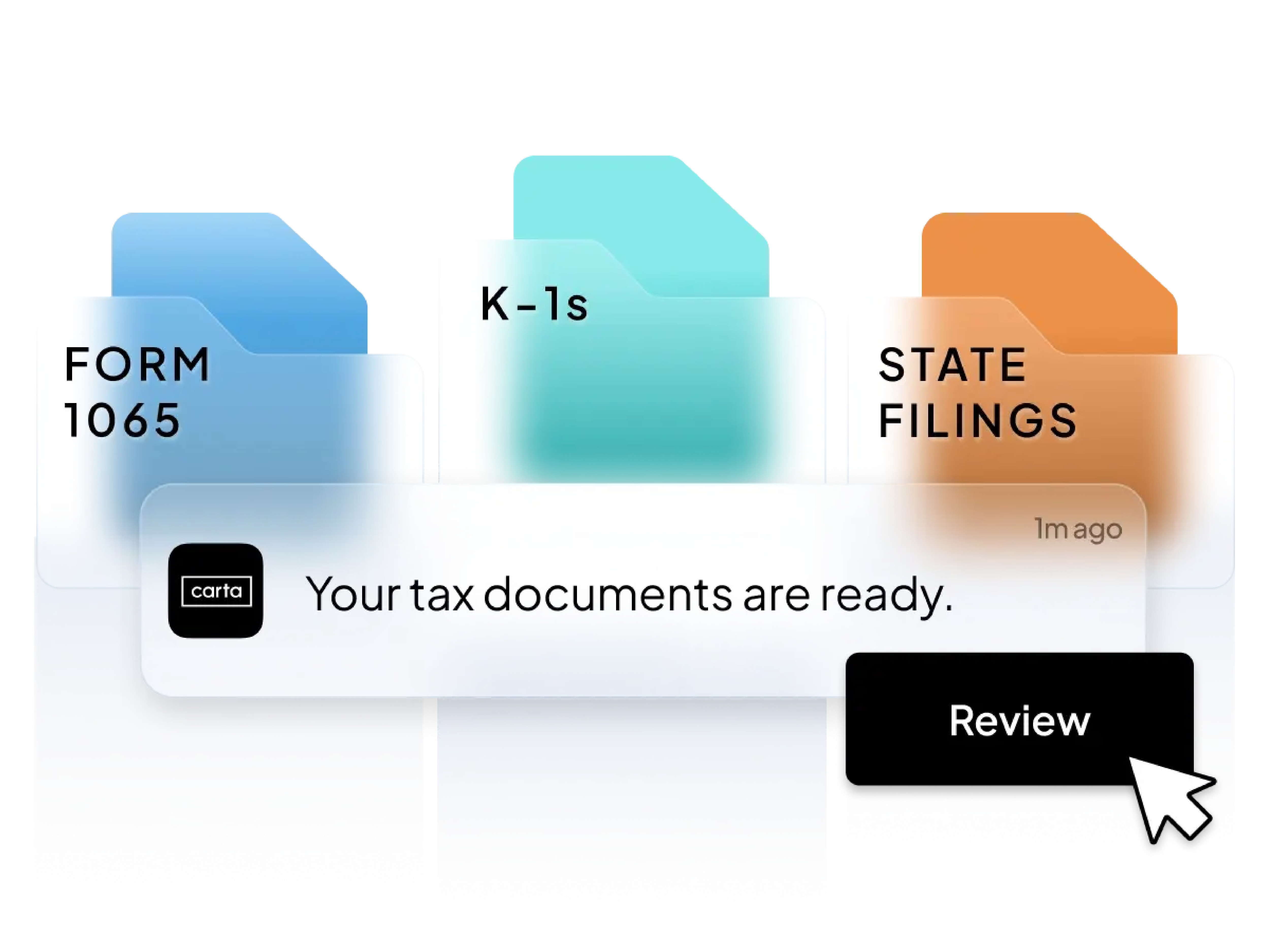 Tax filings ready ui on Carta